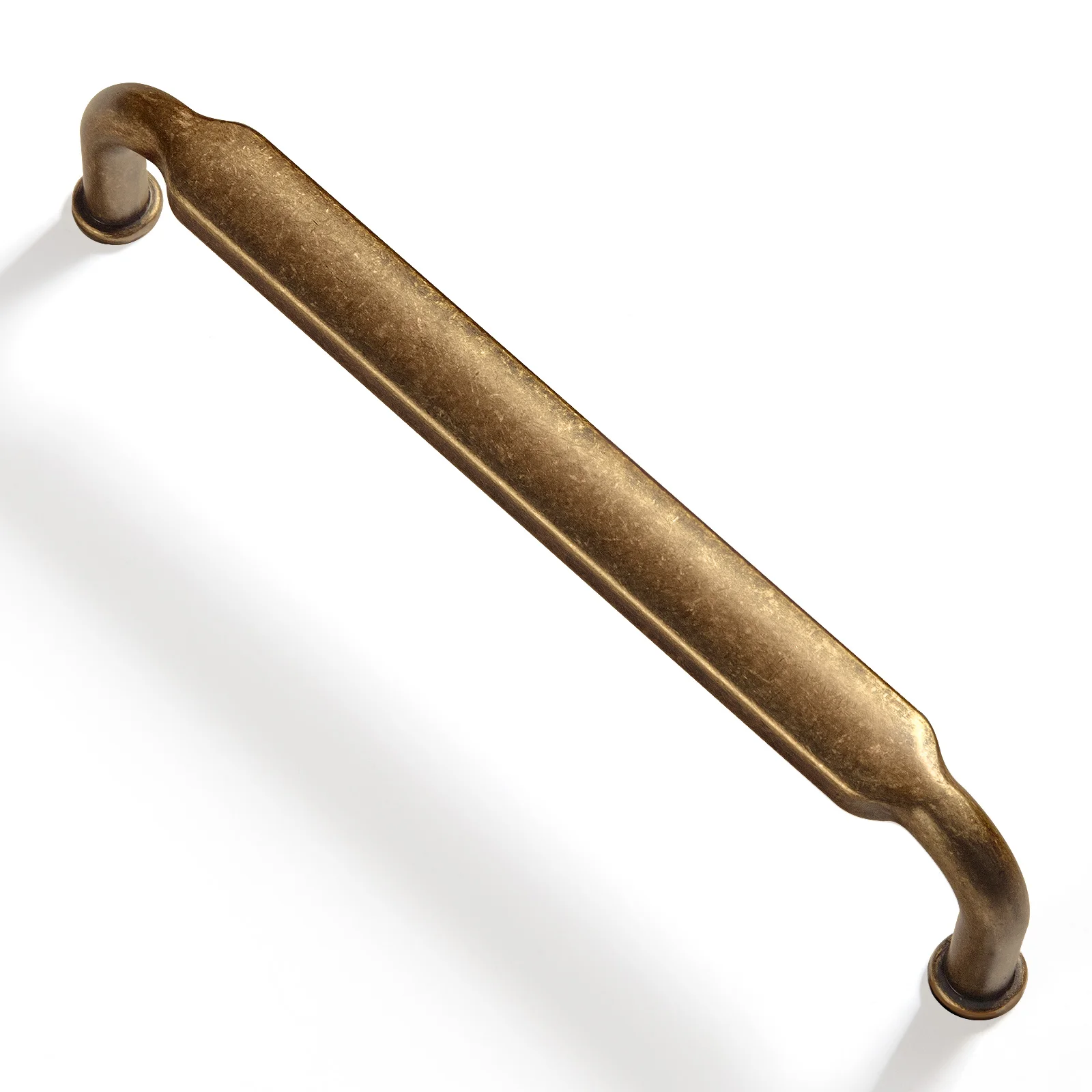 Antique Brass Cabinet Pulls and Handles 6 Pack 5 Inch(128mm) Hole Center, Modern Arch Design, Decorative Cabinet Handles, Drawer Pulls, Hardware for Cabinets and Drawers