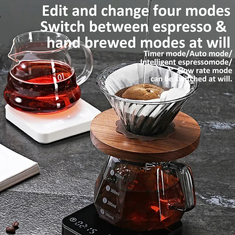 0.1g Digital Coffee Scale with Timer High Precision Sensor Mini Espresso Coffee Balance USB Intelligent Electronic Kitchen Scale