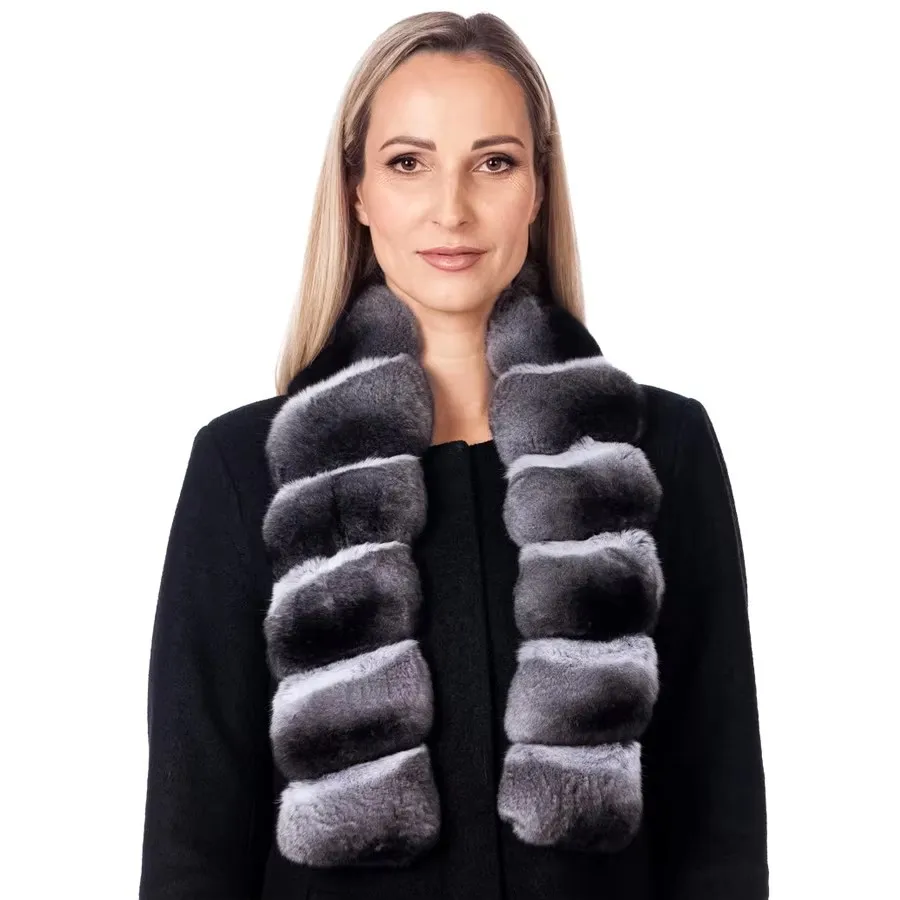 Bufanda de invierno para mujer, bufanda Natural para mujer, bufanda de piel auténtica de invierno cálida más vendida