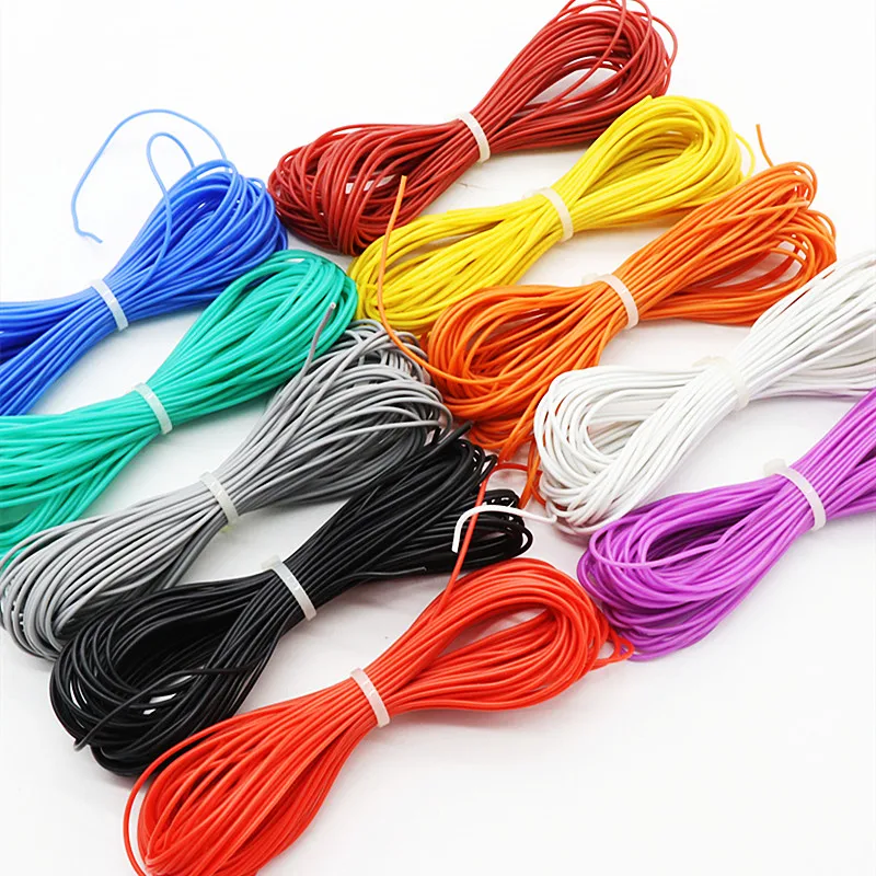 Cavo flessibile in Silicone filo 5m resistente alle alte temperature 30 28 26 24 22 20 18 17 16 15 14 13 12 11 10awg rame stagnato modello aereo