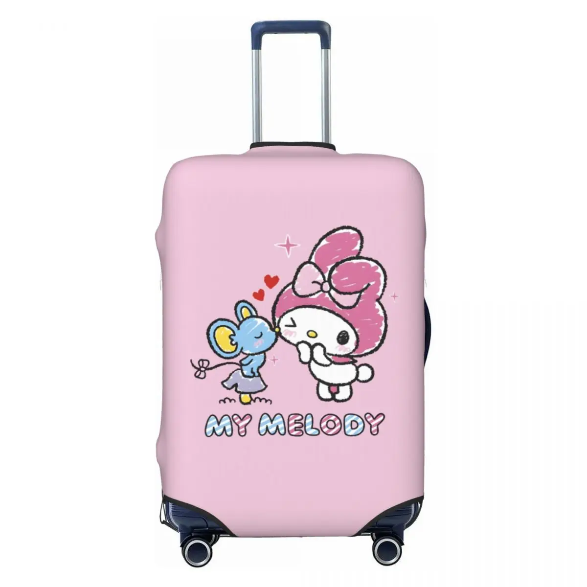 

Custom Sanrio Anime My Melody And Kuromi Suitcase Cover Dust Proof Luggage Protective Covers for 18-32 inch
