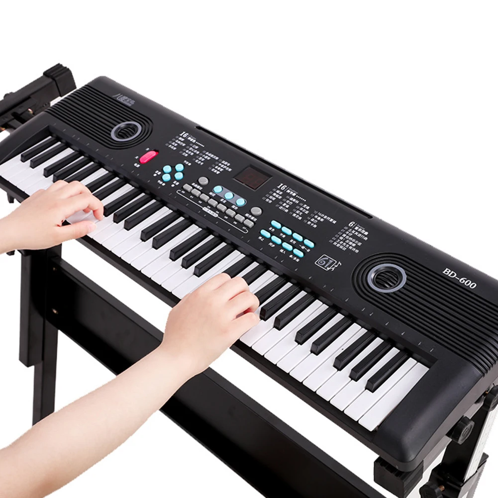 61 Keys Digital Electronic Piano Professional Portable Electronic Piano Keyboard with Microphone Musical Instrument