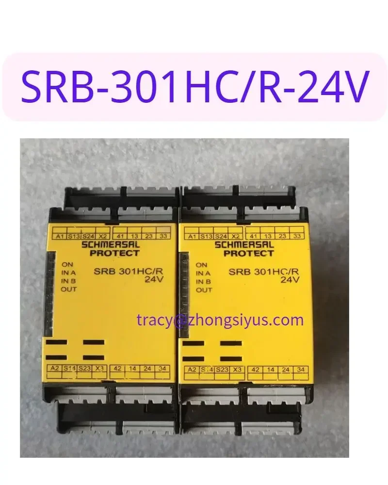 Safety relay SRB-301HC/R-24V, normal function tested ok in good condition