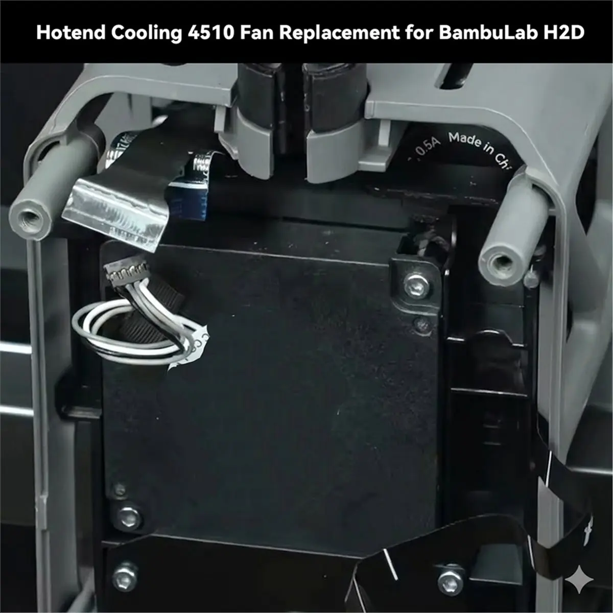 

HGHO For Bambu Lab H2D 4510 Hotend Fasting Cooling Fan 3D Printer Replacement Parts for Bambu Lab H2D