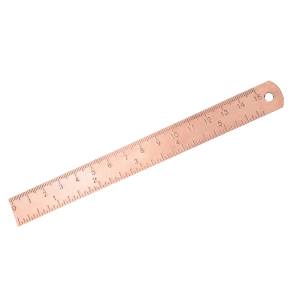 

Professional Drafting Tool 1mm Thick Purple Copper Ruler Geometry Measuring Straight Board Math Tools Students Drawing Aids