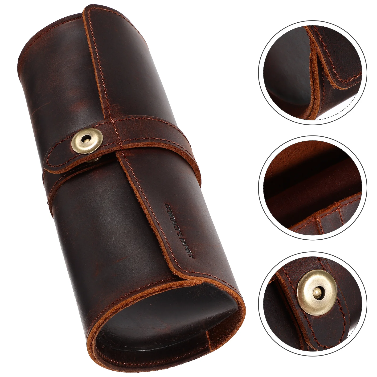 

3 Compartment Watch Case Travel Roll Organizer for Men Women Secure Snap Closure Watch Storage on The Go