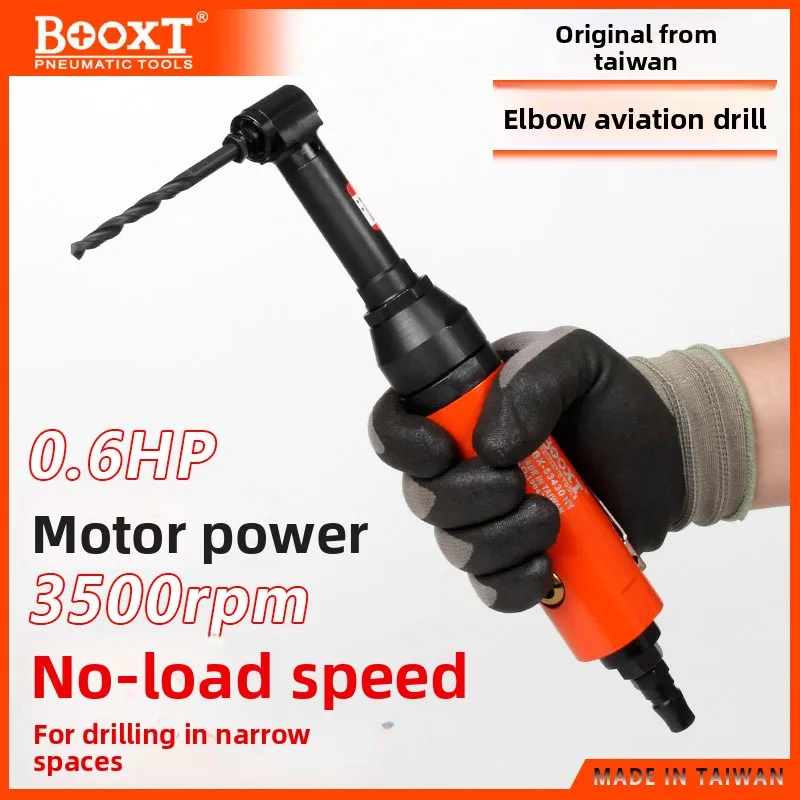 Aerospace Small Elbow 90-Degree Pneumatic Drill Taiwan Booxt Original Bx-53430Ny Air Drill for Drilling and Boring, Imported