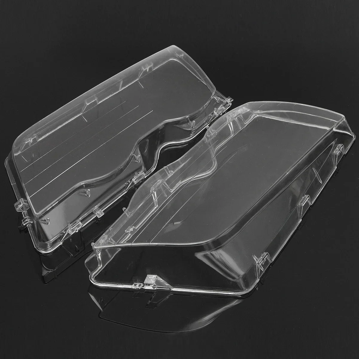 Pair Car Headlight Glass Cover Clear Transparent Automobile Headlamp Head Light Lens For BMW E46 3-series 4 Door 1998-2001