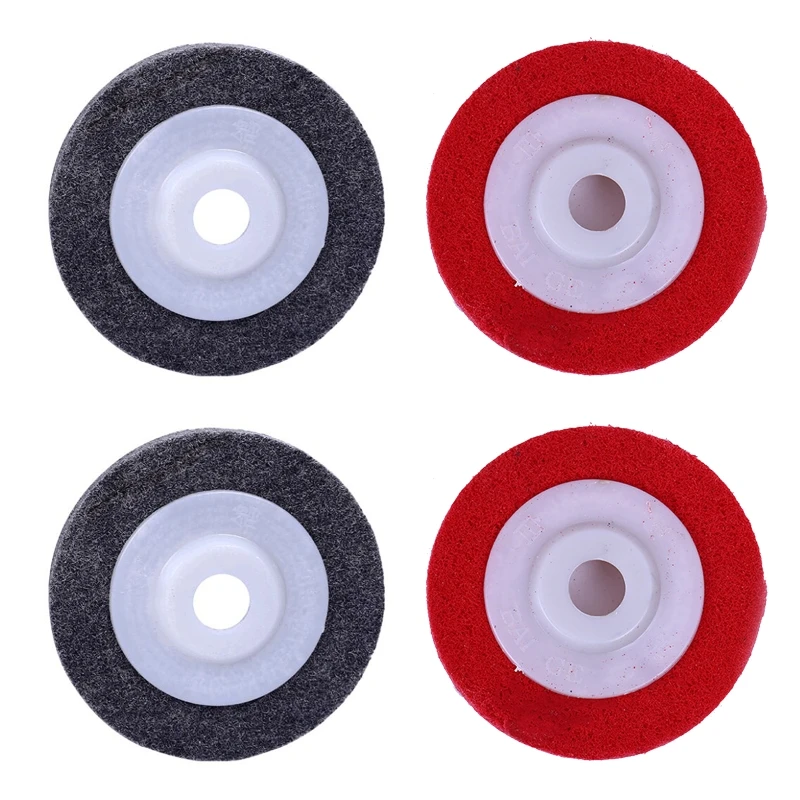 100mm Nylon Fiber Polishing Wheel Practical 4'' Abrasive Disc Buffing Wheels with 16mm Inner Bore for Metals Wood Drop Shipping