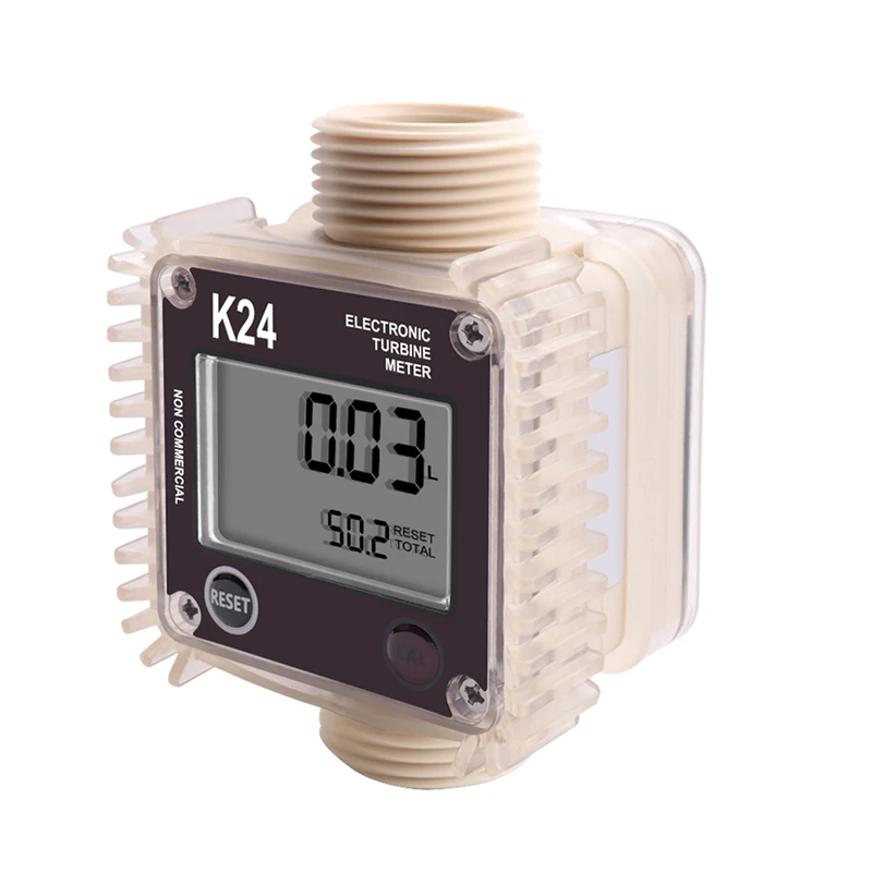 

K24 Turbine Digital Oil Fuel Flow Meter Gauge For Chemicals Liquid Water