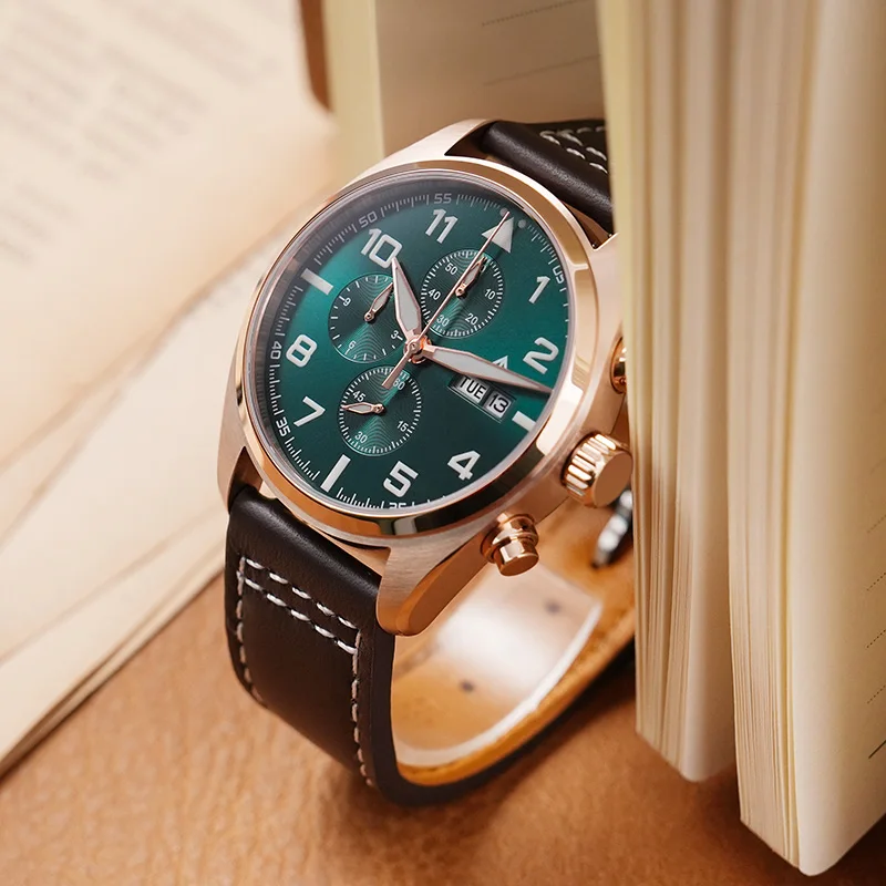 Militado-Reloj de pulsera luminoso ML04, cronógrafo de acero inoxidable 316L, BGW9, cristal de zafiro con cúpula, 39mm
