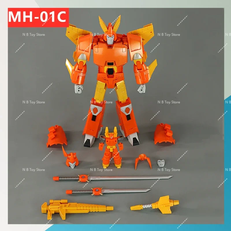 

MHZ TOYS-TRANSFORMABLE FIGURAS MH-01C MH01C, High Quality Figures with Box, Orange Hurricane Cyclonus 2.0 KO FT-29, in Stock