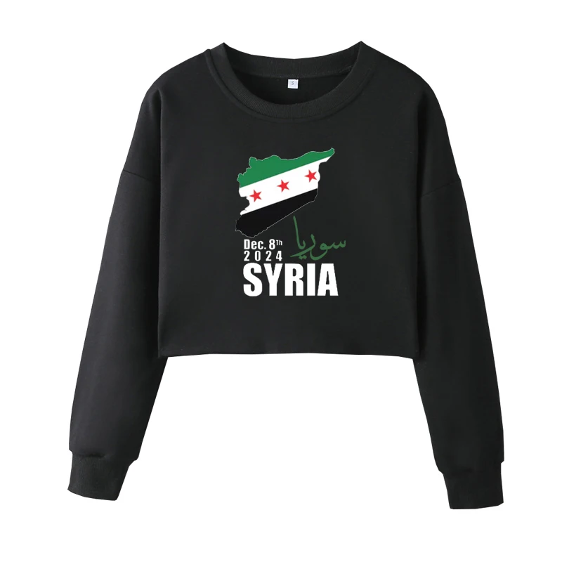 Free Syrian Cropped Sweatshirt, Free Syrian Flag, Middle Eastern Fashion,Political Statement,Peaceful Protest,Middle East,Unisex