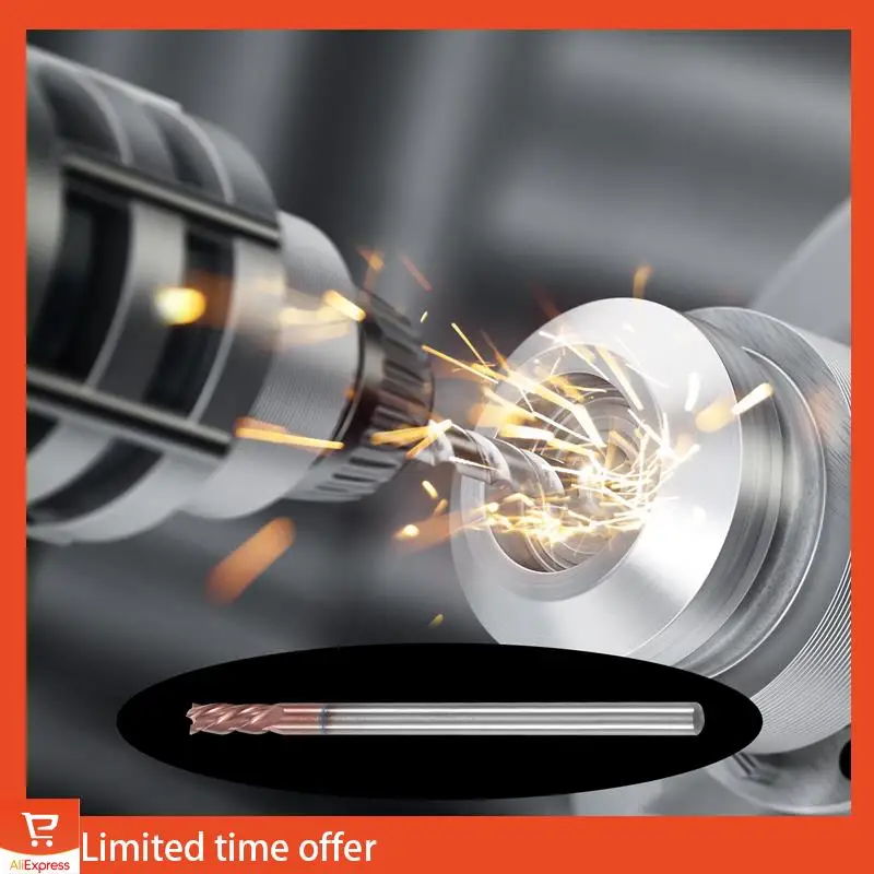 Fresh 5PCS 3Mm Solid Carbide Endmills Endmill D3X8XD4X50L 4Flute Side Milling Slotting Profiling Face Mill Standard Length