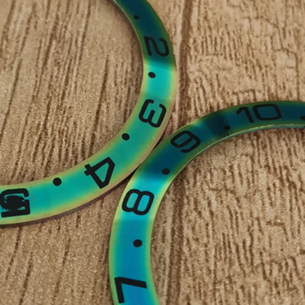 Zamiennik 38 mm / wewnętrzny 30,5 mm Kolorowy numer Aluminiowa ramka Zewnętrzny pierścień Akcesoria do zegarków