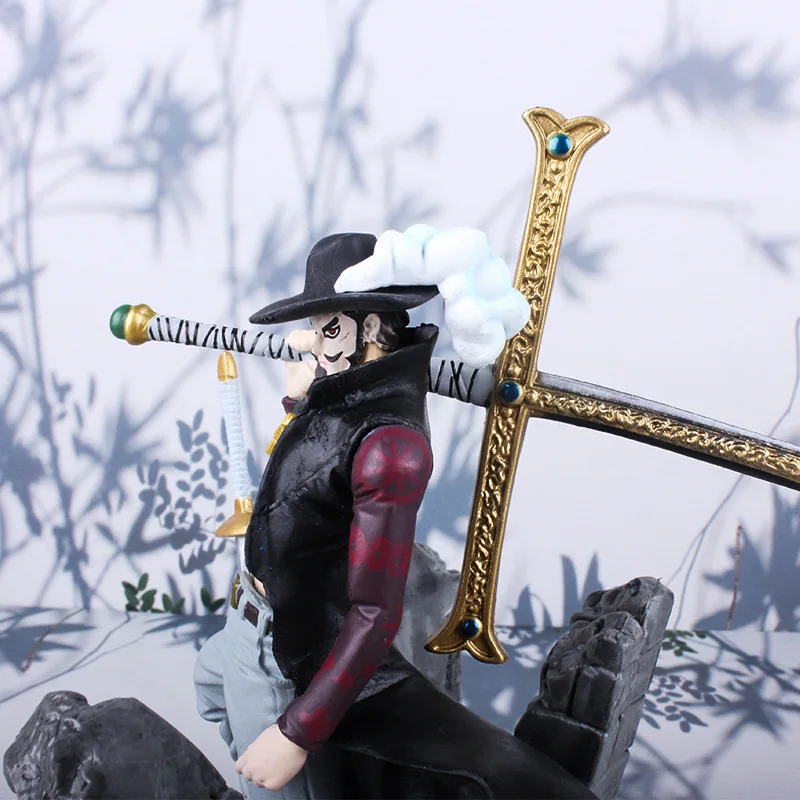 Hot Anime One Piece Dracule Mihawk Figurine Combat Ver. PVC Decoration Collection Model Toys Xmas Gift for Kids Collectible Doll