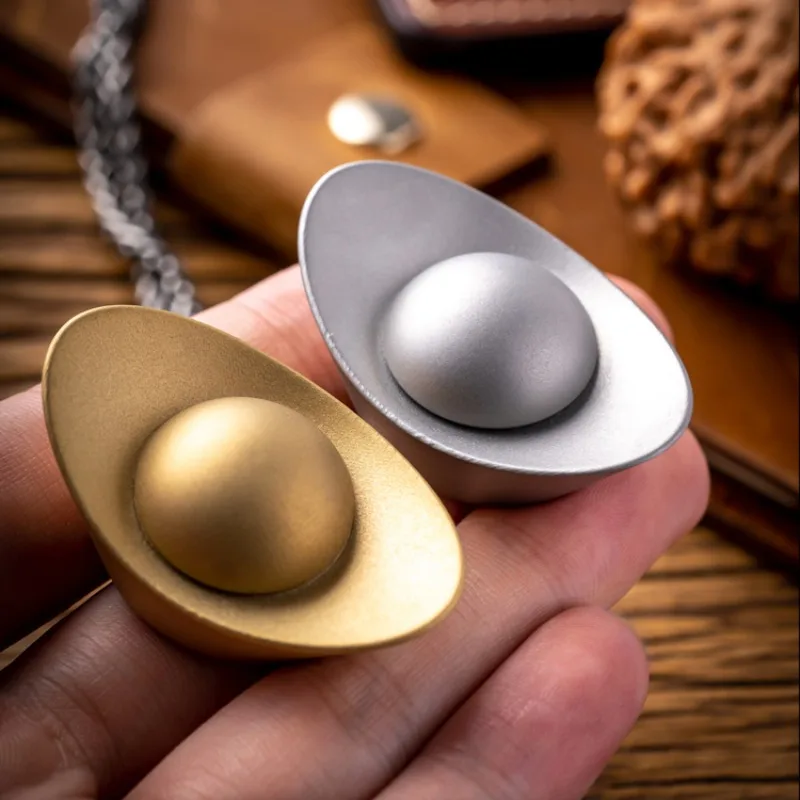 Seiko Produzione intelligente EDC Stile cinese Yuanbao Meccanico in metallo Fidget Spinner Giocattolo da tavolo di decompressione