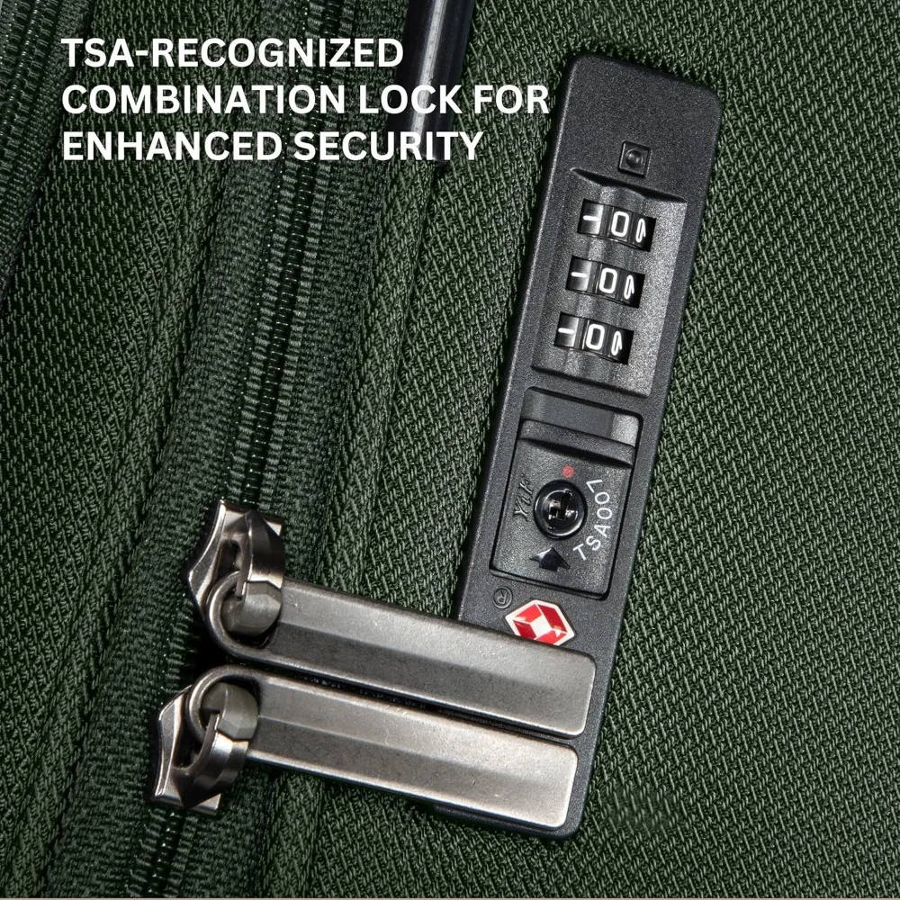 Eco-Friendly Medium Check-In Luggage Crafted from 100% Recycled PET Material, Lightweight and Sustainable for Travel