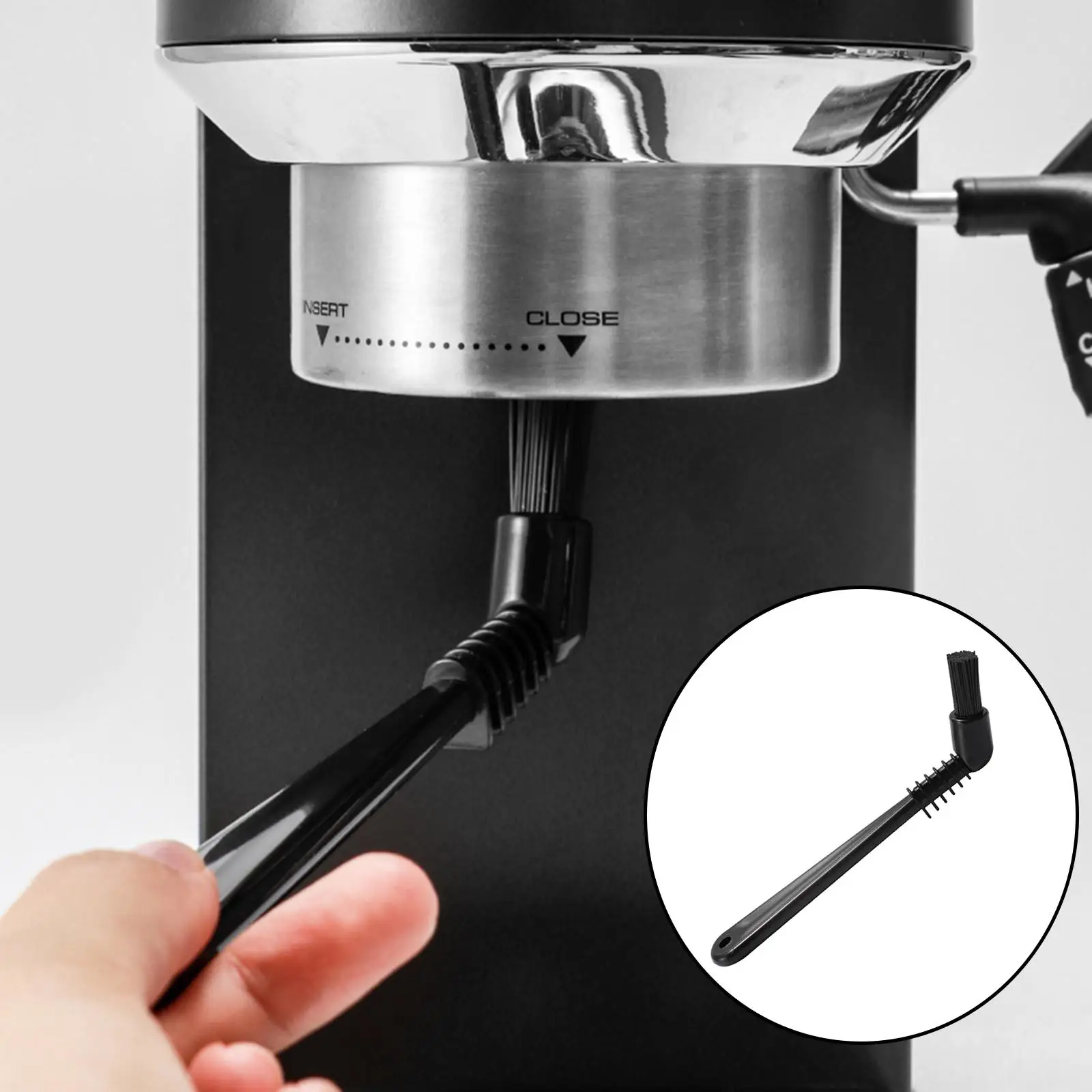 Coffee Cleaning Brush Grime Plastic Handle for kitchen and