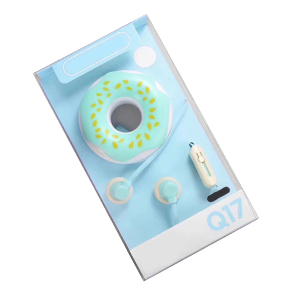 

Donut Earbuds With Microphone For In-Ear Headphones Noise Isolating Stereo Sound Flat Cable 3.5Mm Jack