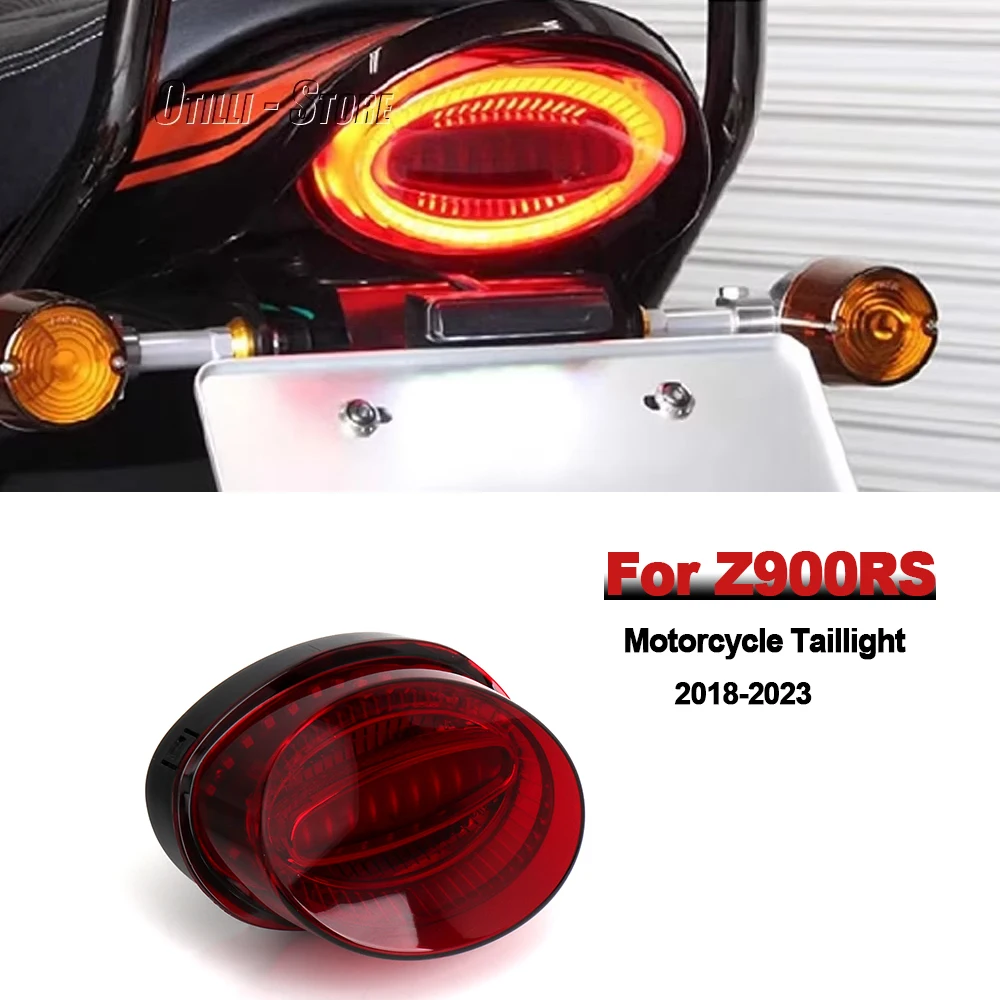 

For Kawasaki Z900RS Z900 RS z900rs 2018 - 2023 Motorcycle Accessories LED Rear Stop Brake Taillight Red Plug and Play Tail Ligh