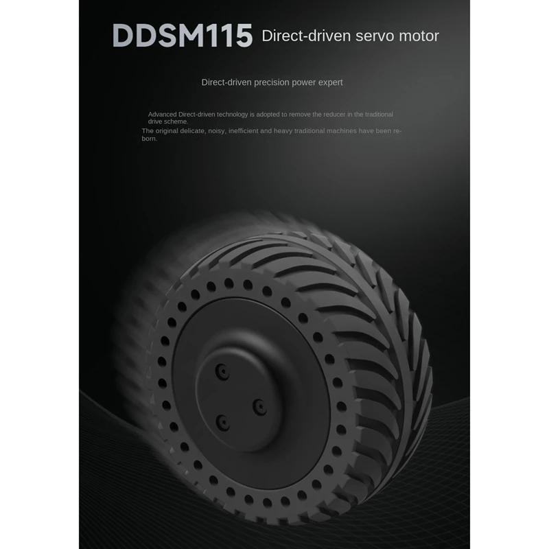 DDSM115 115Rpm Baixa Velocidade Alto Torque Baixo Ruído Drive Direto Design Integrado Acessórios para Motor de Hub