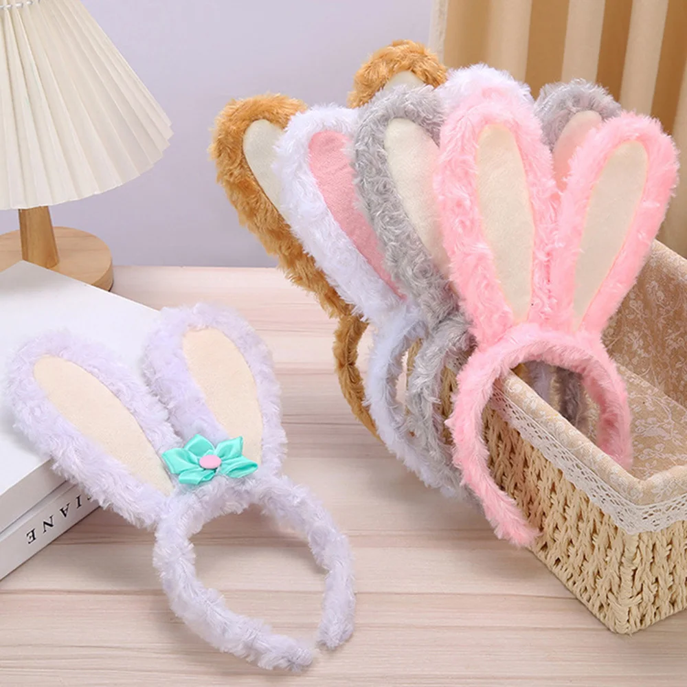 Cute Plush Rabbit Hair Bands Cartoon Bunny Ears Party Headhoop Women Easter Decoration Prom Dress Cosplay Prop Girl Gifts