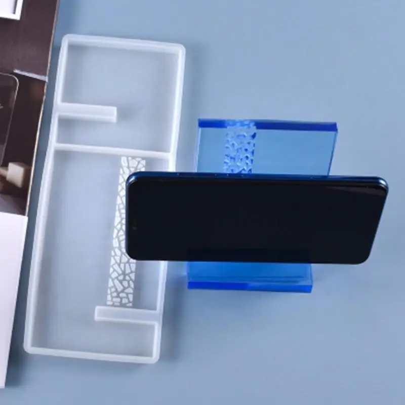   DIY Detachable Tablet Holder Epoxy Mold Shiny Phone Holder Crystal Resin Mold