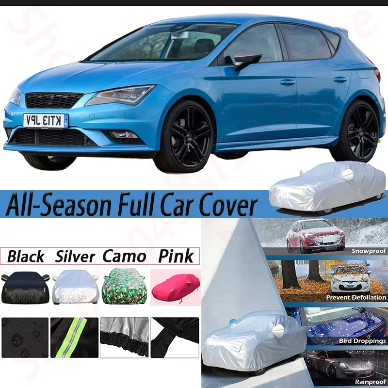 

Car Covers For Seat Leon 1998-2025 Anti-UV Sun Rain Snow Scratch Prevent Auto Cover Windproof