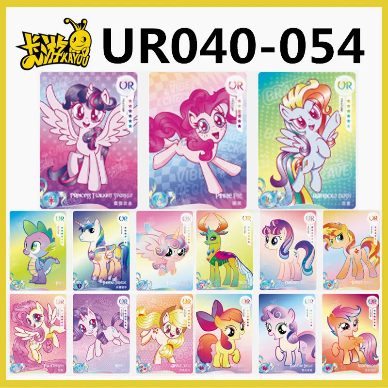 KAYOU-Tarjeta My Pony auténtica para niñas, juguete de SGR001-006 de colección raro, Anime Limited Hui Yue 1, regalo para niños