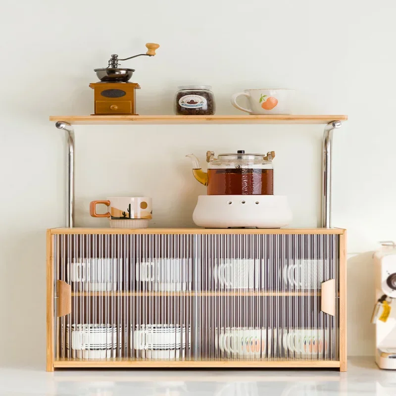 Dust Proof Cabinet Storage Rack Kitchen Cutlery Water Cup Storage Organizer Tea Set Cup Holder Coffee Cup Mug Storage Box