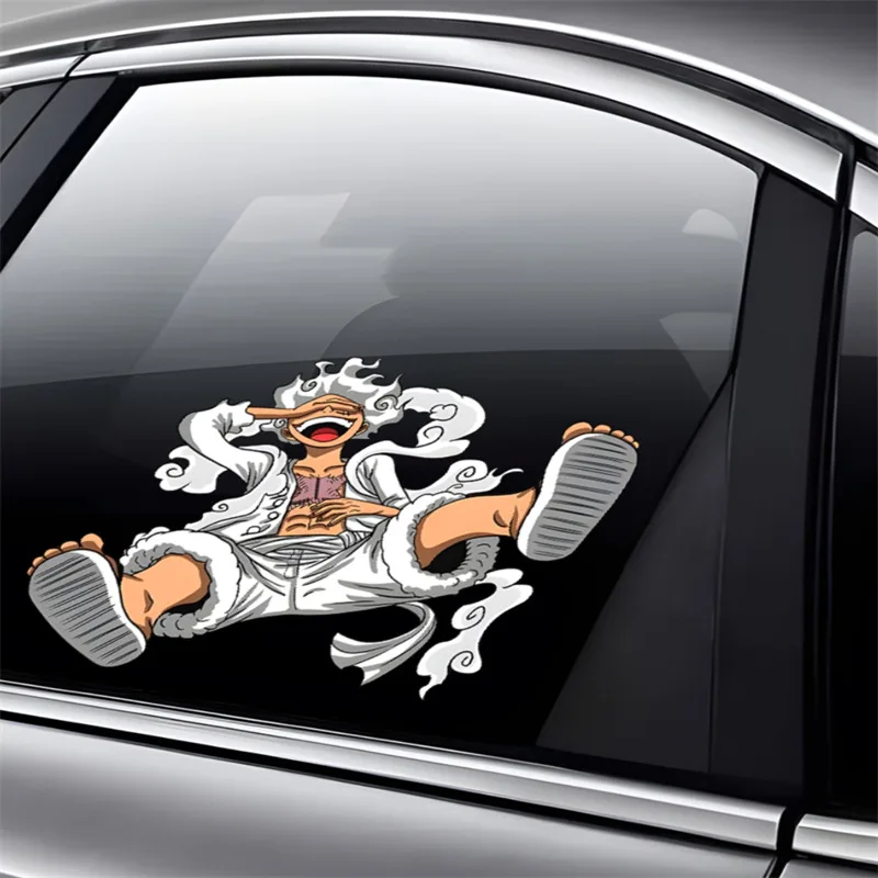 

One Piece Car Stickers Reflective Stickers Ornaments Monkey D. Luffy Cartoon Window Glass Stickers Pvc Car Accessories Gifts