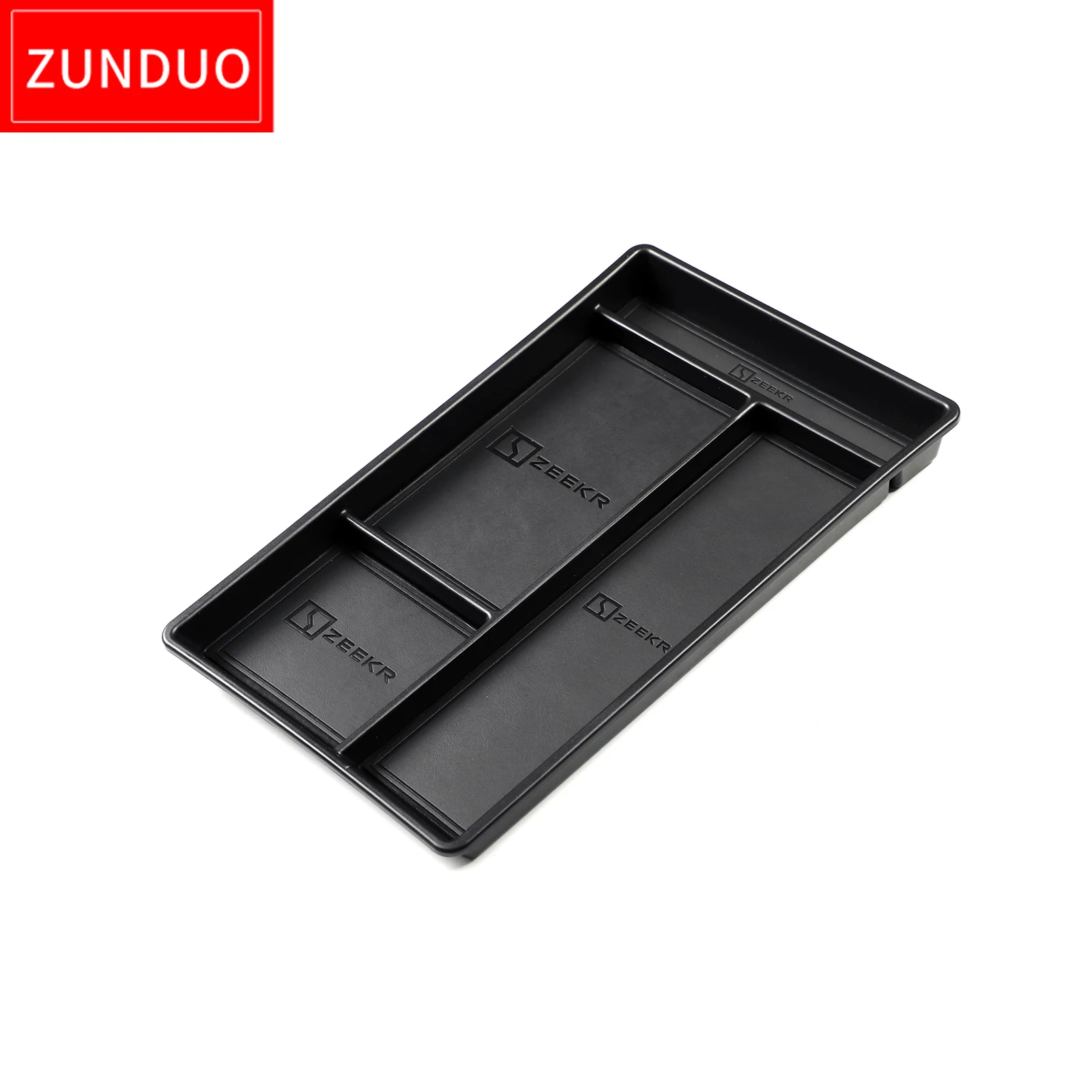 ZUNDUO-caja de almacenamiento Central para coche, bandeja organizadora de capa inferior, Accesorios Negros, para ZEEKR 001