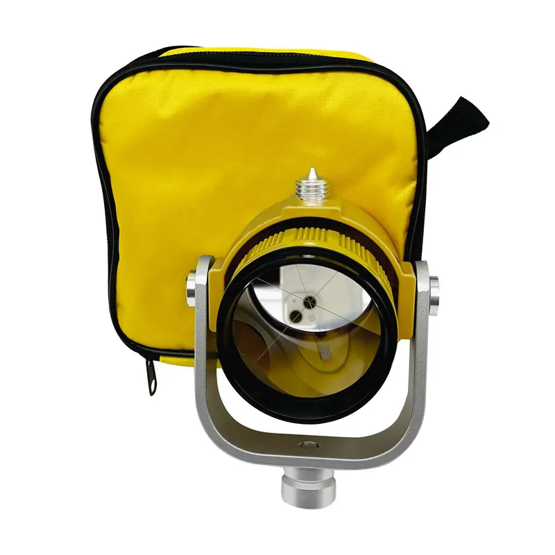 Single Prism For Total Station 5/8x11 female thread Yellow COLOUR TYPE -30mm With Bag