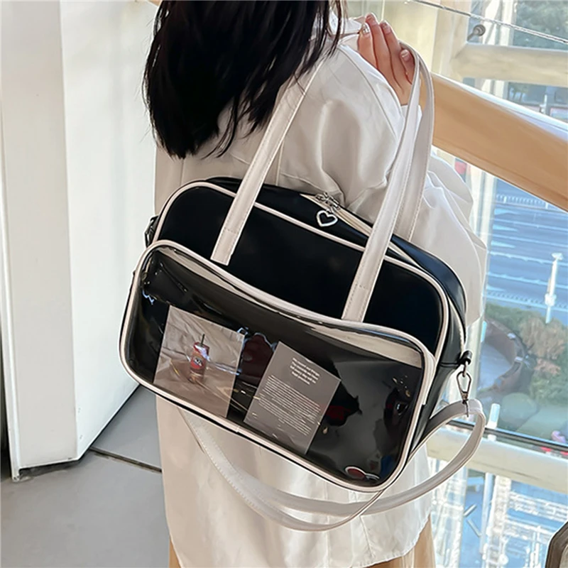 Square Tote Bag For Women Large Capacity Underarm Handbags Ladies Soft Leather College Student Handbags Shoulder Messenger Bag