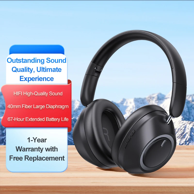 Foldable 3D Stereo HiFi Wireless Bluetooth Headphone Noise Cancelling Skin Friendly Headsets Sports No Delay Gaming Headphones