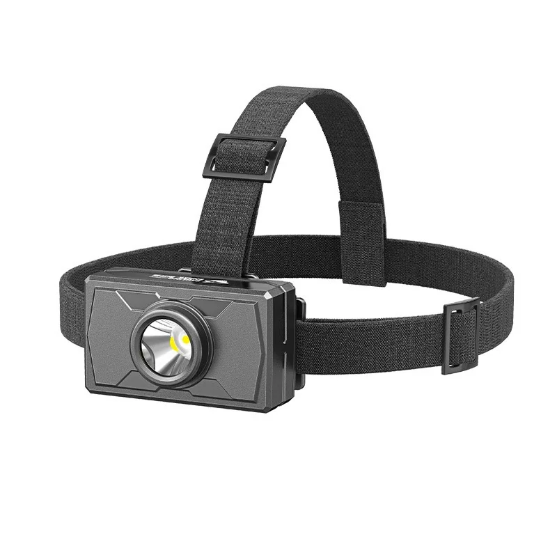 Mini Head Mounted ABS Headlamp Fixed Focus 3 Level Adjustment Stepless Dimming Portable Protective Lighting for Outdoor Night