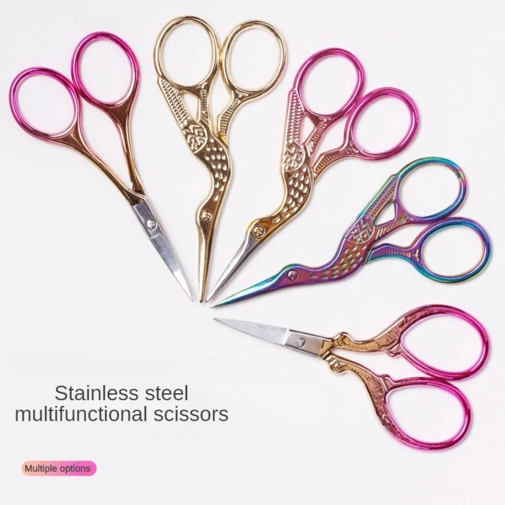 

Retro Stainless Steel Beauty Scissors Makeup Grooming Eyebrow Trimmer Eyelash Nose Facial Hair Remover Nail Scissors Nail Tool