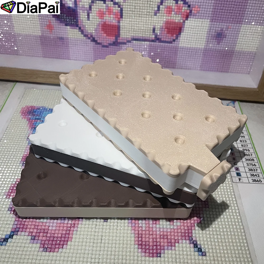 DIAPAI Neues Toast-Magnet-Diamanttablett für Welpen, Brotmuster, Diamant-Stickerei, Malwerkzeuge und Zubehör