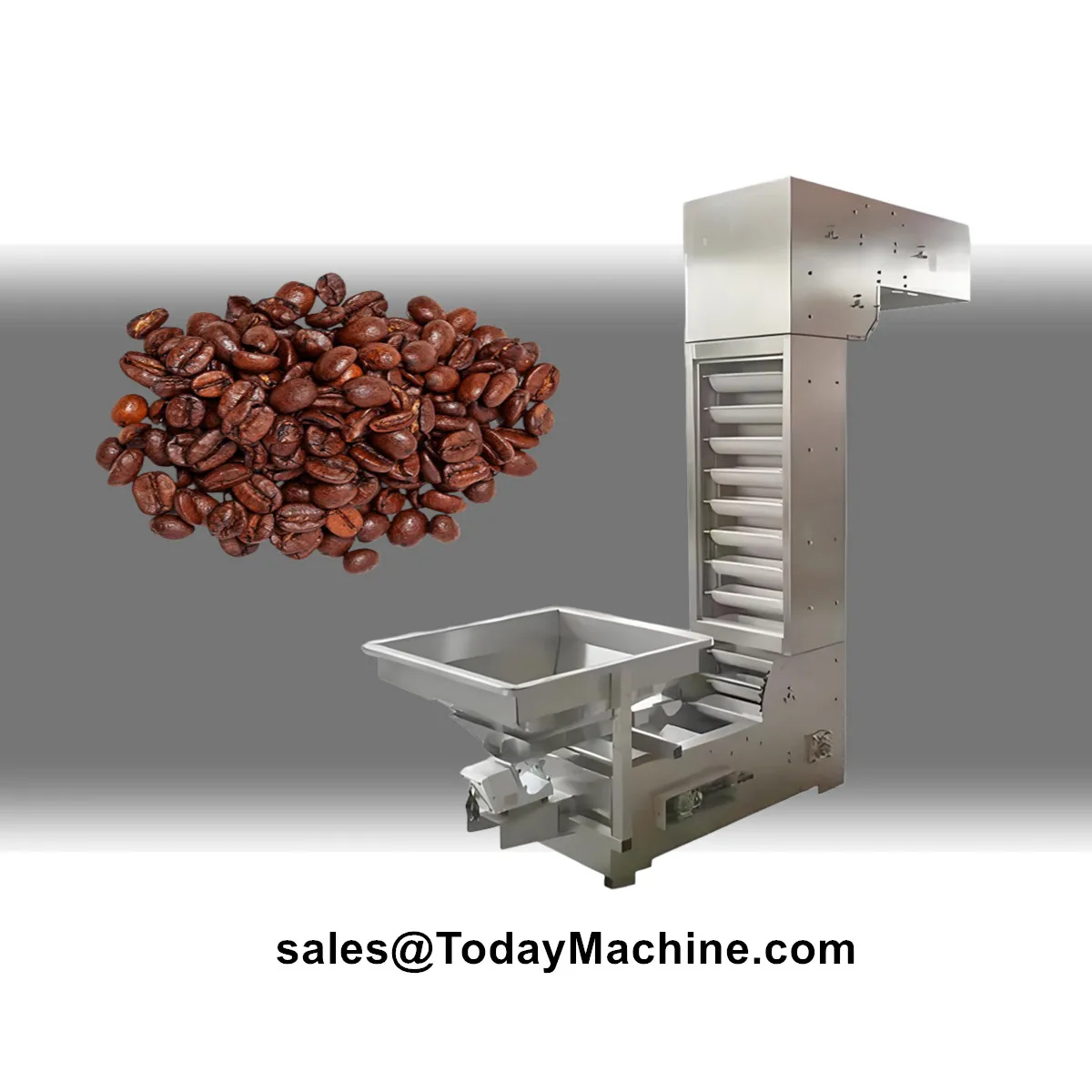 Trasportatore a vite per ascensore con benna verticale tipo Z per fagioli di cacao e arachidi