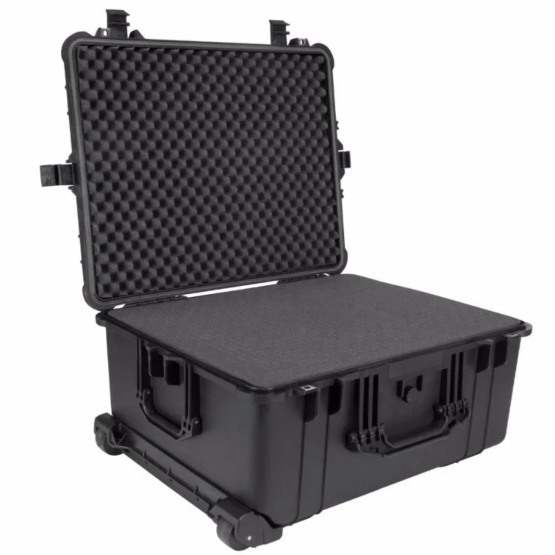 Handle Rolling Promotion Waterproof Trolley Protective Hard Case  Tool Case with Foam