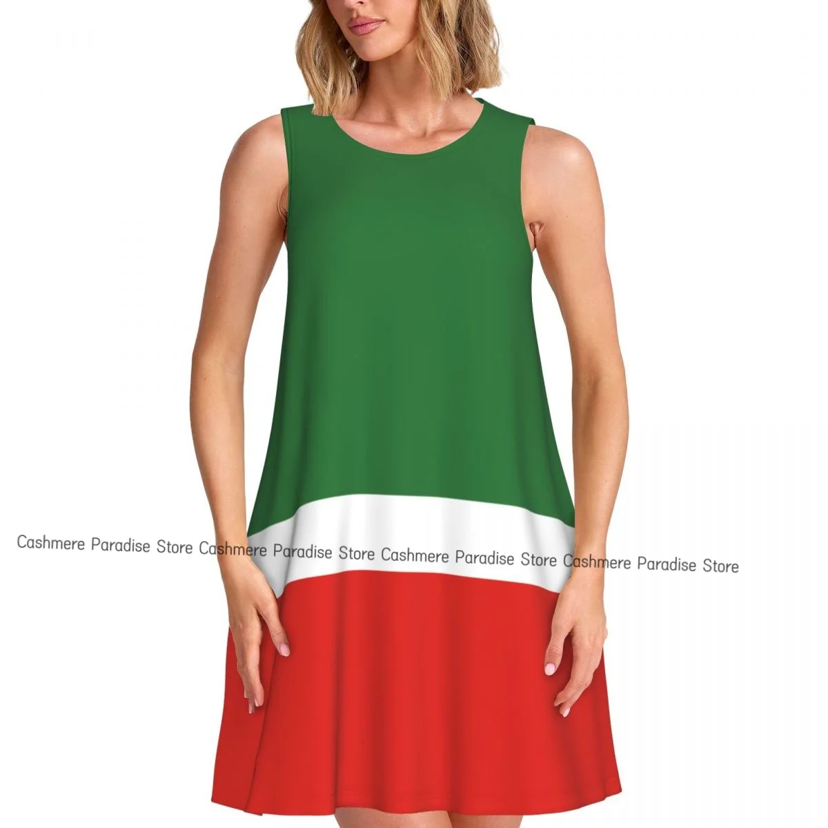 Sukienka damska z flagą Czeczenii, letnia, codzienna, sukienki typu T-shirt, narzutka plażowa, sukienka na ramiączkach.