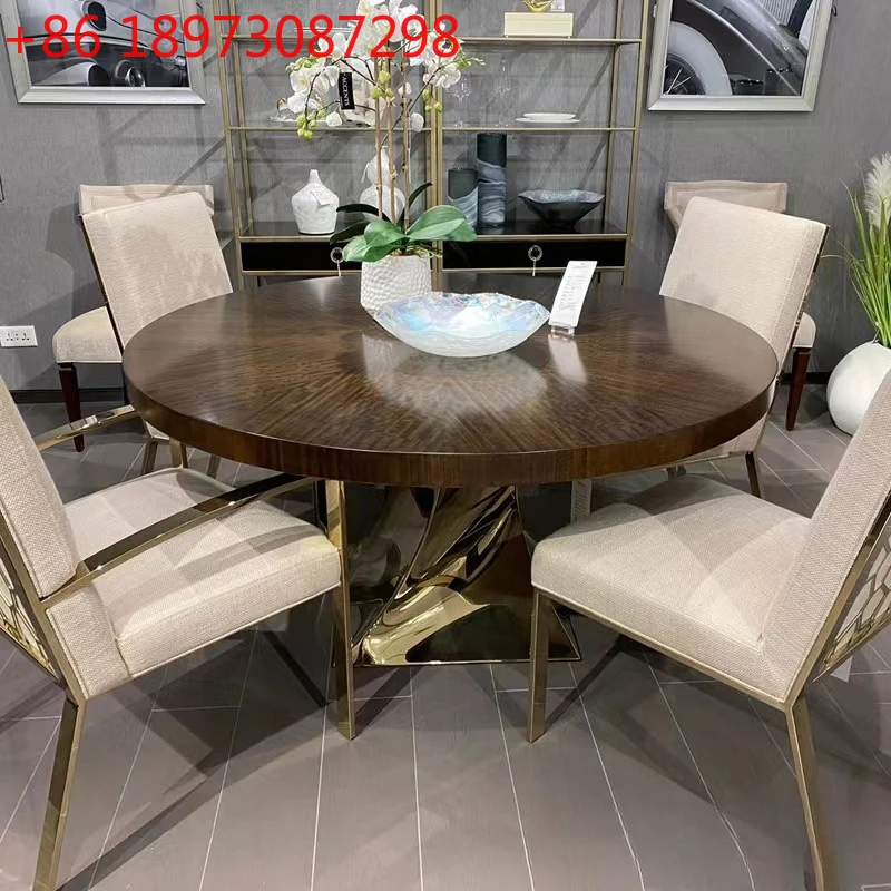 

Легкая роскошная мебель Американский обеденный стол круглый обеденный стол