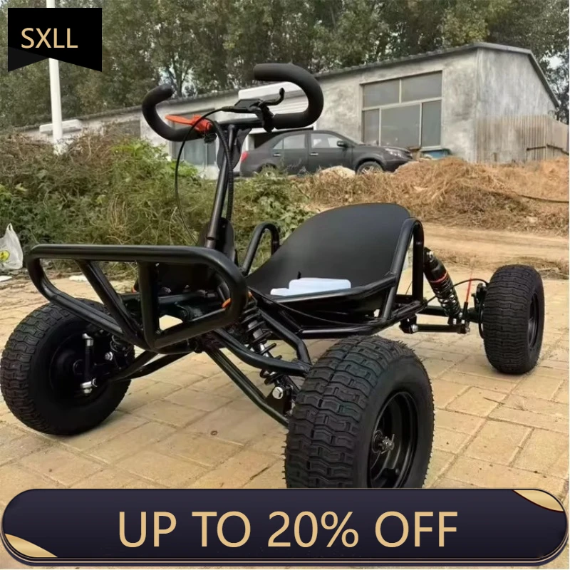 

SXLL New adult off-road kart 90CC/212CC gas-powered two-stroke 6-inch 10-inch tires four-wheel high-speed 35-60 km/h mountain ka