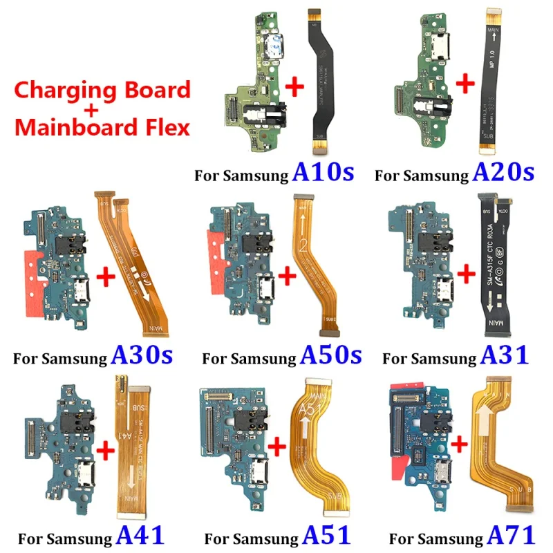 

USB зарядная плата Порт док-станция коннектор материнская плата гибкий кабель для Samsung A10S A20S A30S A50s A31 A41 A51 A71 A21s