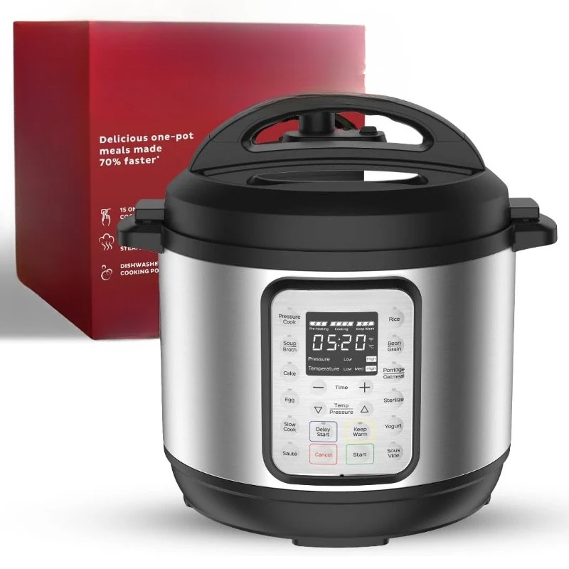 9-in-1 Electric Pressure Cooker, Slow Cooker, Rice Cooker, Steamer, Sauté, Yogurt Maker, Warmer & Sterilizer, Includes App