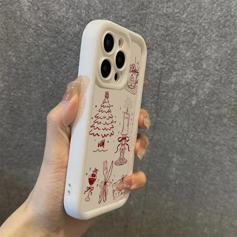 INS Xmas decorations case for SAMSUNGA03s/A04e/A05s/A10s/A22/A23/A24/A25 5G A31/A32/A34/A35/A50/A51/A52/A54 5G/A55 5G/A71/S24+