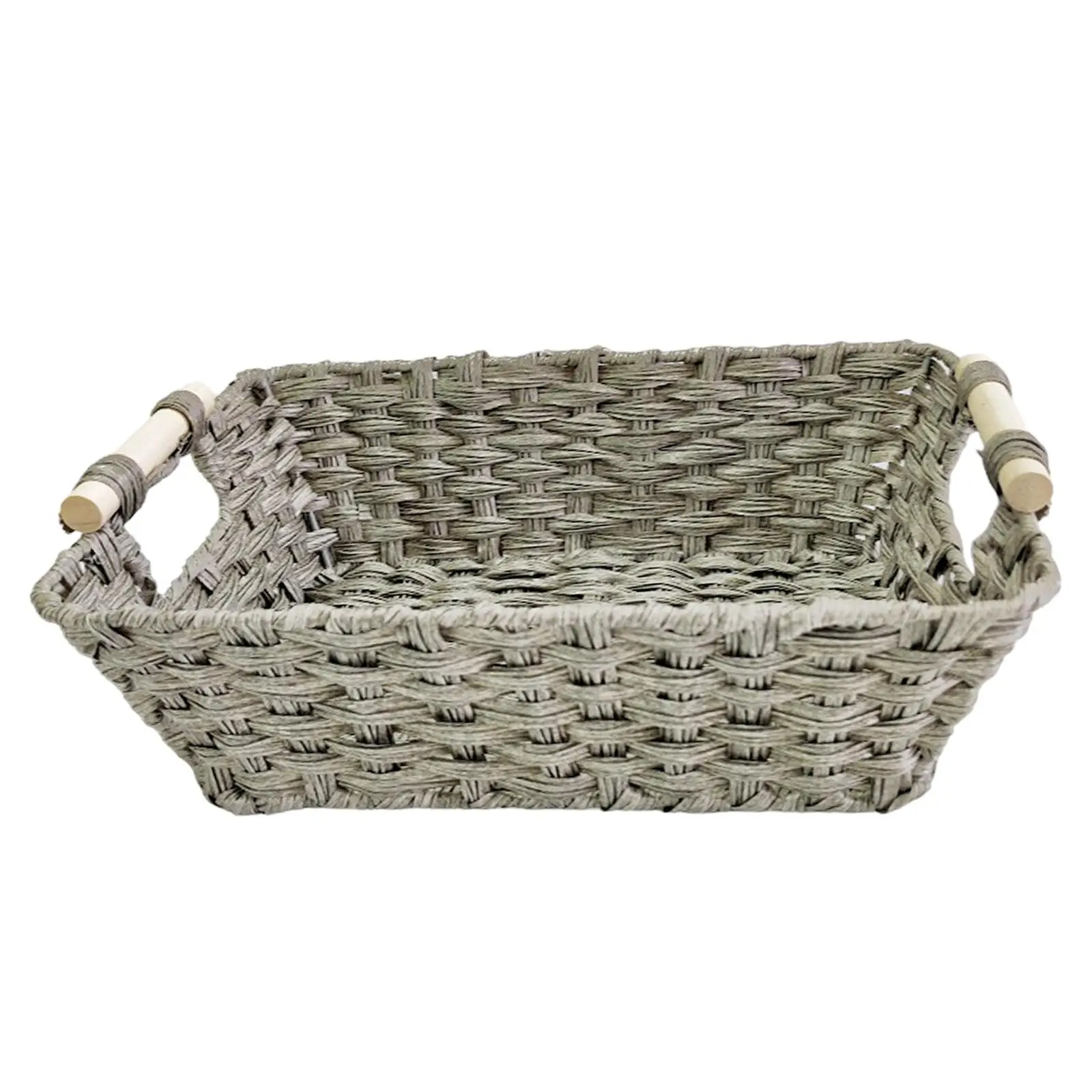 Imitation Rattan Storage Basket Decorative for Home Bedroom Coffee Table