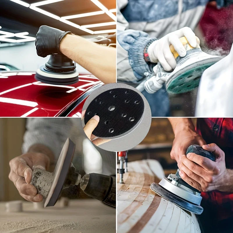 15 Holes Soft Sponge Interface Pad 6 Inch 150mm Sanding Pads Backing Disc Hook & Loop Sanding Discs For Polisher