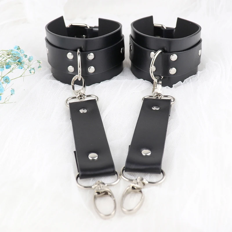 Sexy Body Lingerie Women PU Leather Handcuffs Harness Gothic Clothes Bdsm Bondage Garter Belt Erotic Fetish Rave Sword Garters - Image 5